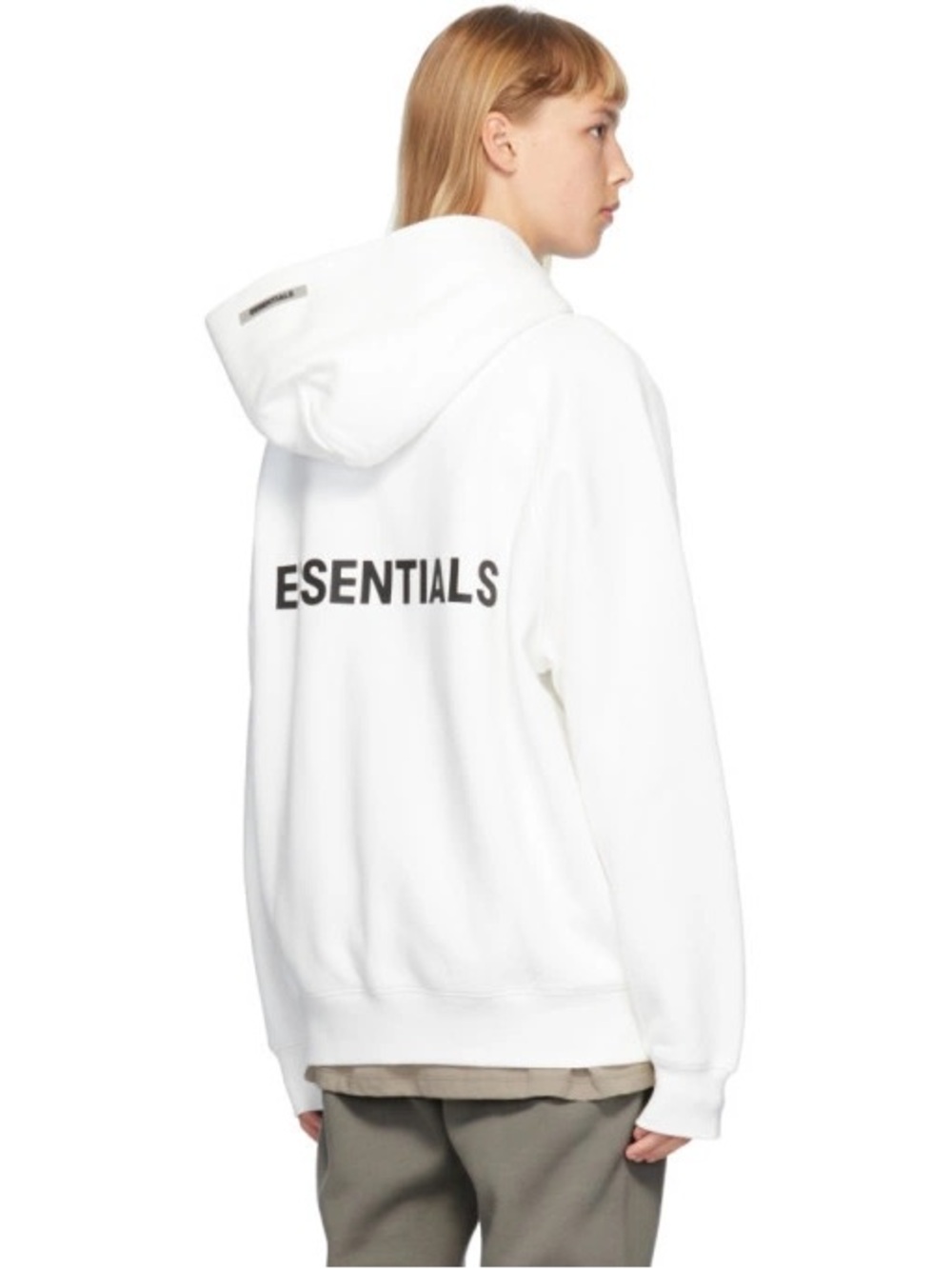 Fear of God ESSENTIALS White Hoodie Medium 100% Cotton Unisex Sweatshirt